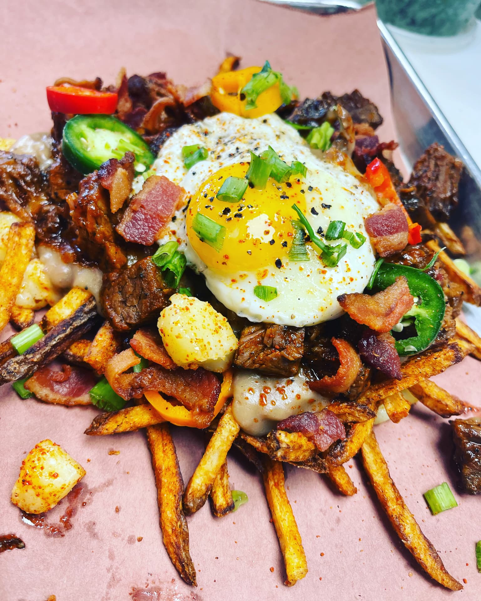 Twice Fried Loaded Potatoes